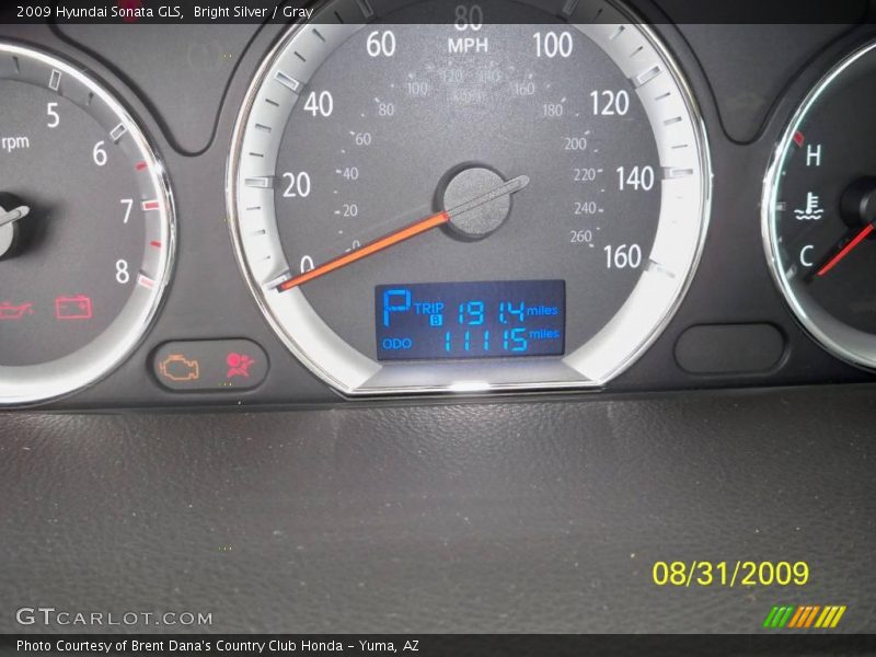 Bright Silver / Gray 2009 Hyundai Sonata GLS