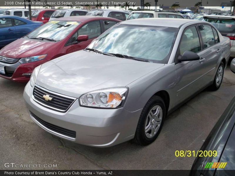 Silverstone Metallic / Titanium Gray 2008 Chevrolet Malibu Classic LS Sedan