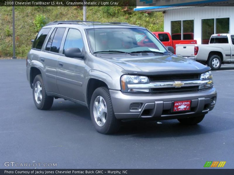 Graystone Metallic / Light Gray 2008 Chevrolet TrailBlazer LS 4x4