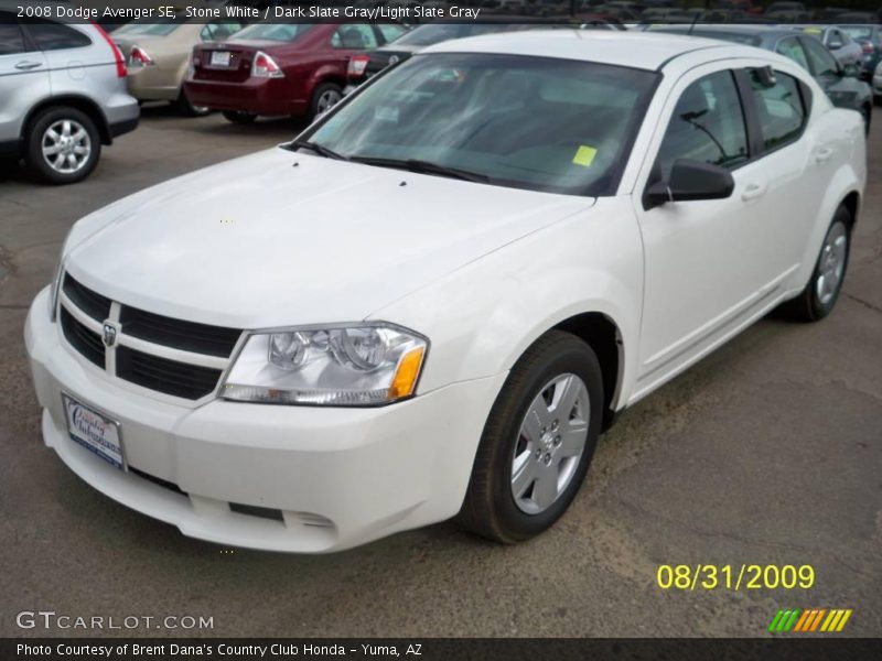 Stone White / Dark Slate Gray/Light Slate Gray 2008 Dodge Avenger SE