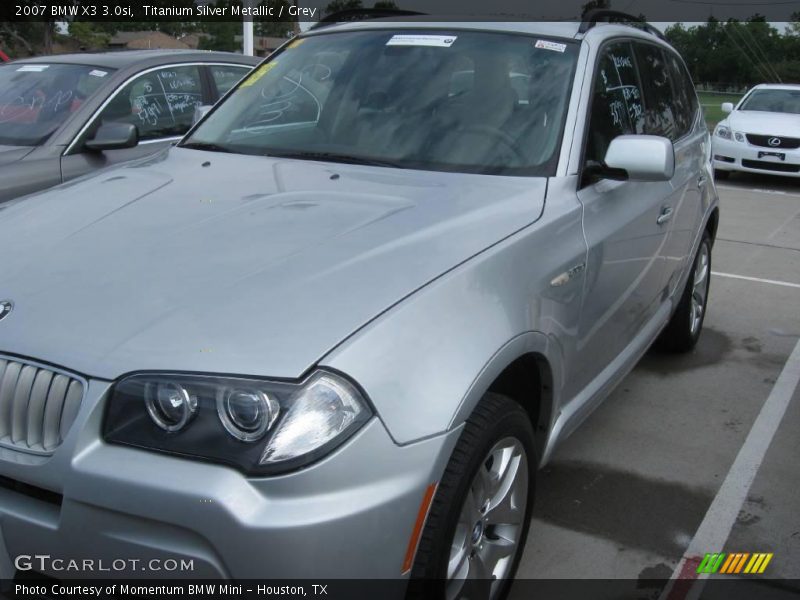 Titanium Silver Metallic / Grey 2007 BMW X3 3.0si
