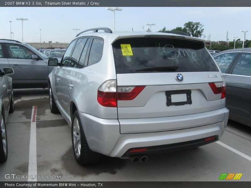 Titanium Silver Metallic / Grey 2007 BMW X3 3.0si