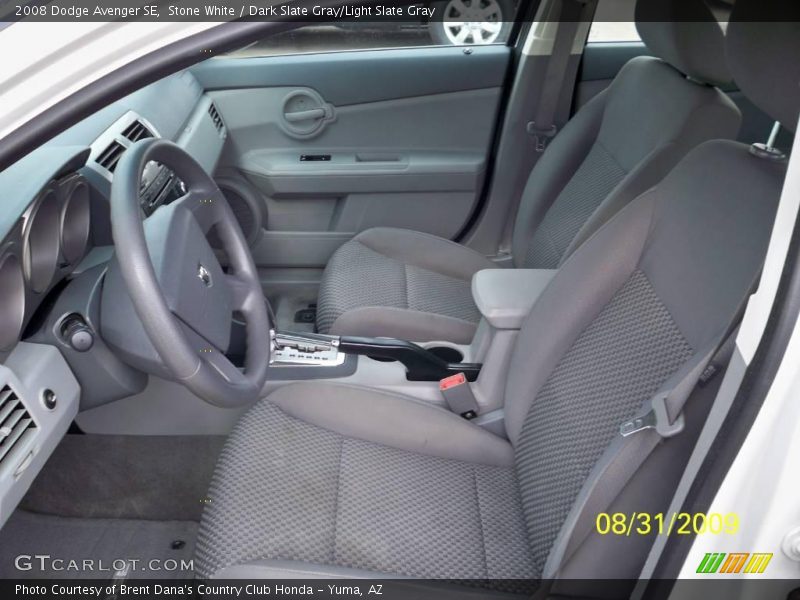 Stone White / Dark Slate Gray/Light Slate Gray 2008 Dodge Avenger SE