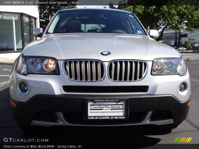 Titanium Silver Metallic / Black 2007 BMW X3 3.0si