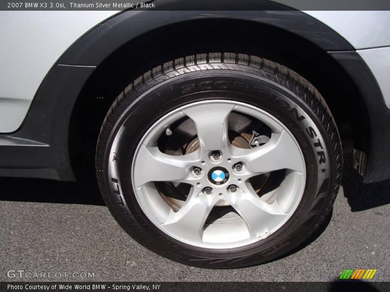 Titanium Silver Metallic / Black 2007 BMW X3 3.0si