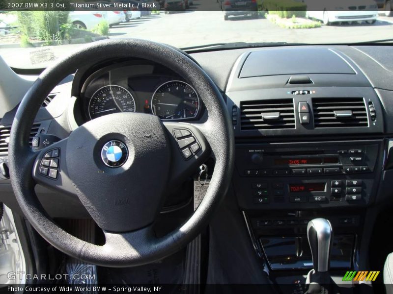 Titanium Silver Metallic / Black 2007 BMW X3 3.0si