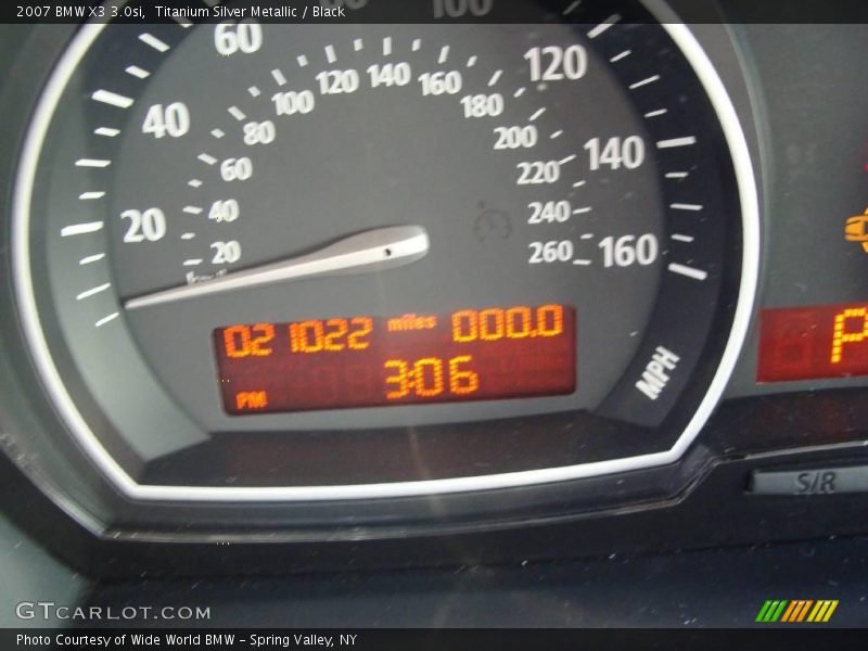 Titanium Silver Metallic / Black 2007 BMW X3 3.0si