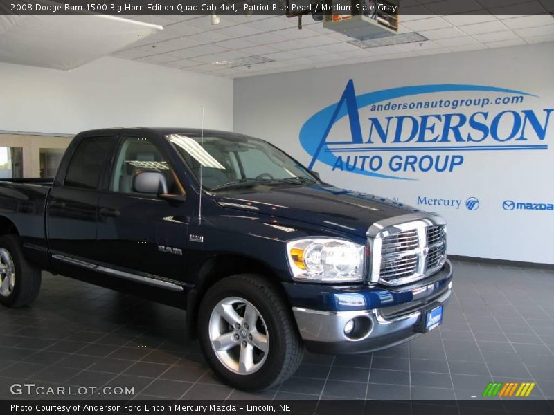 Patriot Blue Pearl / Medium Slate Gray 2008 Dodge Ram 1500 Big Horn Edition Quad Cab 4x4