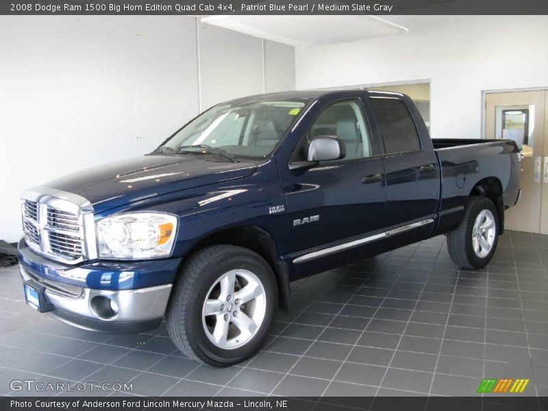 Patriot Blue Pearl / Medium Slate Gray 2008 Dodge Ram 1500 Big Horn Edition Quad Cab 4x4