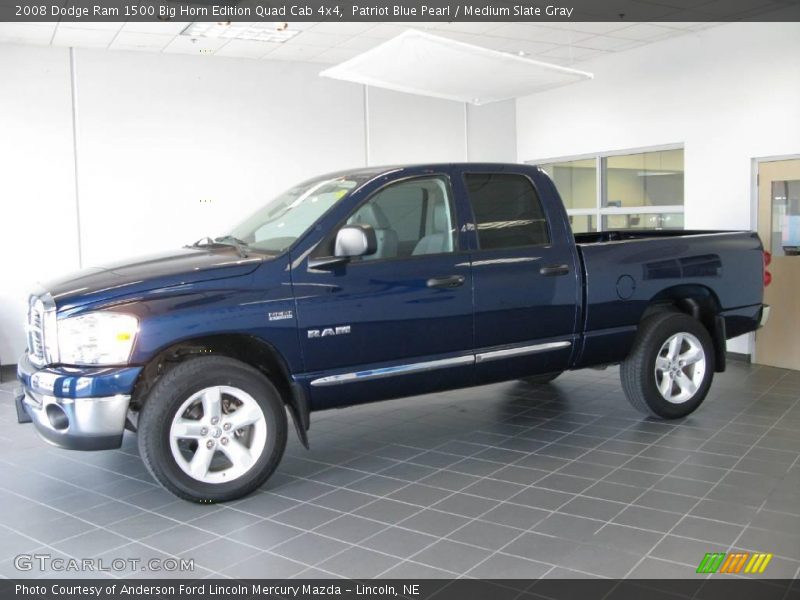 Patriot Blue Pearl / Medium Slate Gray 2008 Dodge Ram 1500 Big Horn Edition Quad Cab 4x4