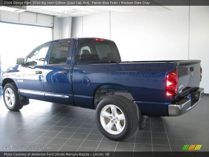 Patriot Blue Pearl / Medium Slate Gray 2008 Dodge Ram 1500 Big Horn Edition Quad Cab 4x4
