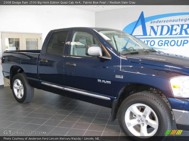 Patriot Blue Pearl / Medium Slate Gray 2008 Dodge Ram 1500 Big Horn Edition Quad Cab 4x4