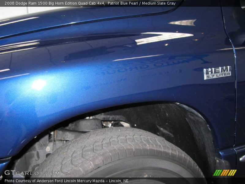 Patriot Blue Pearl / Medium Slate Gray 2008 Dodge Ram 1500 Big Horn Edition Quad Cab 4x4