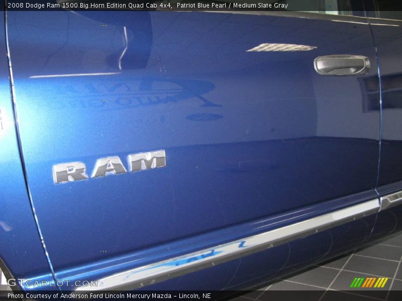 Patriot Blue Pearl / Medium Slate Gray 2008 Dodge Ram 1500 Big Horn Edition Quad Cab 4x4