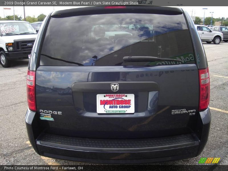 Modern Blue Pearl / Dark Slate Gray/Light Shale 2009 Dodge Grand Caravan SE