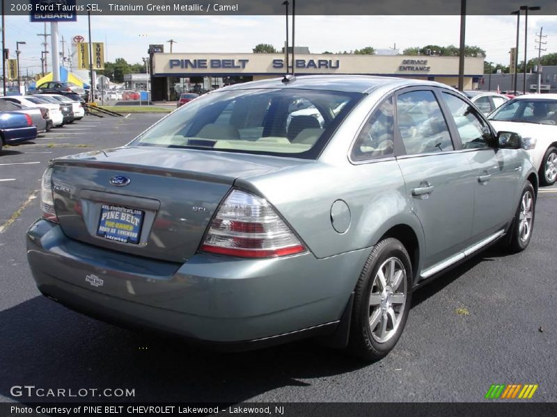 Titanium Green Metallic / Camel 2008 Ford Taurus SEL