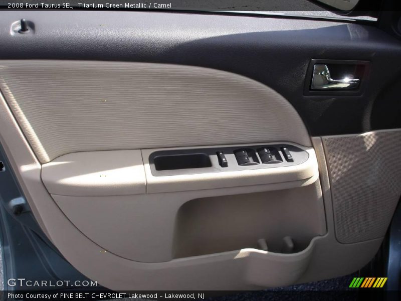 Titanium Green Metallic / Camel 2008 Ford Taurus SEL