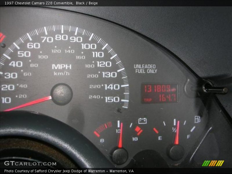 Black / Beige 1997 Chevrolet Camaro Z28 Convertible