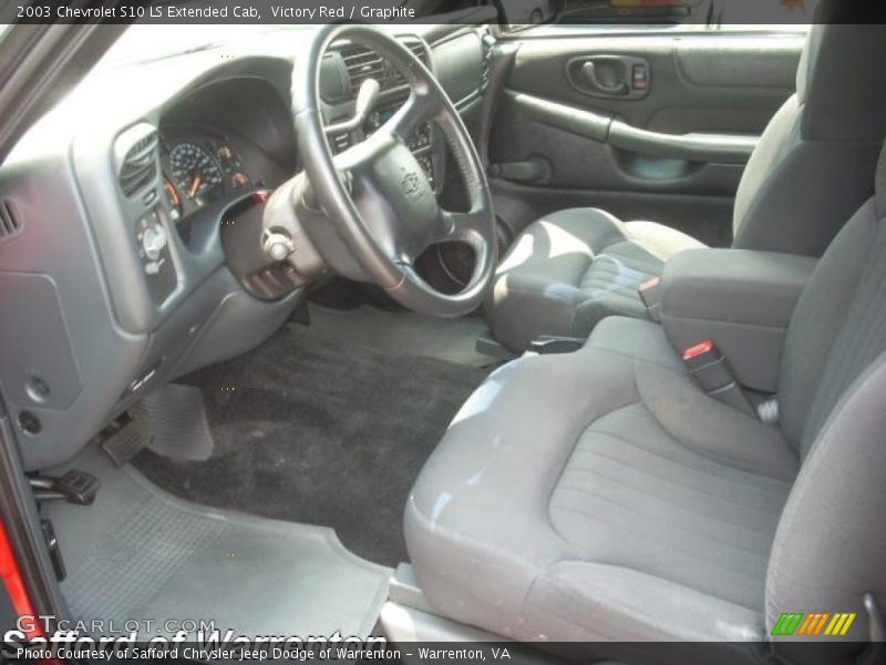 Victory Red / Graphite 2003 Chevrolet S10 LS Extended Cab