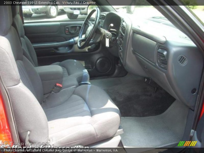 Victory Red / Graphite 2003 Chevrolet S10 LS Extended Cab