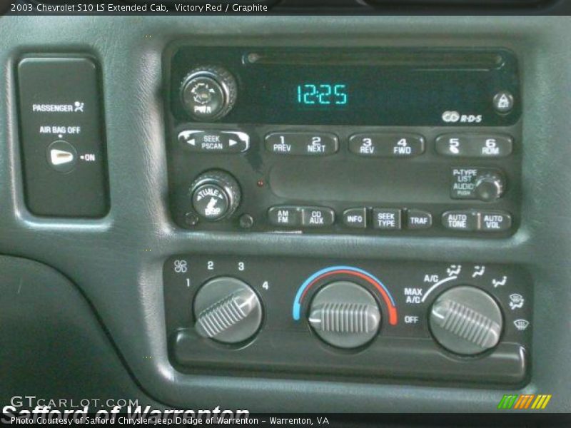 Victory Red / Graphite 2003 Chevrolet S10 LS Extended Cab