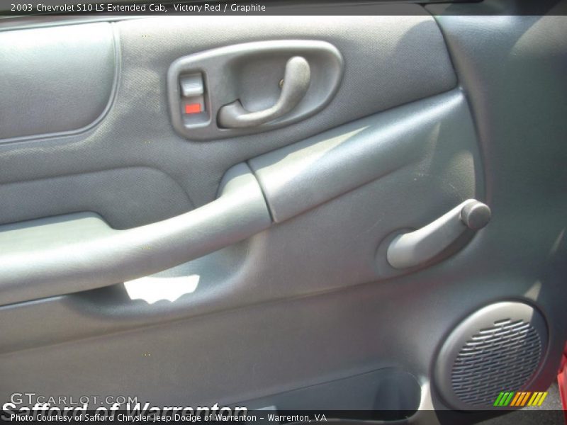Victory Red / Graphite 2003 Chevrolet S10 LS Extended Cab