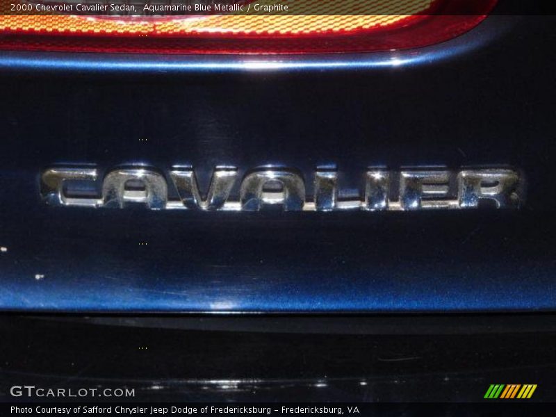 Aquamarine Blue Metallic / Graphite 2000 Chevrolet Cavalier Sedan