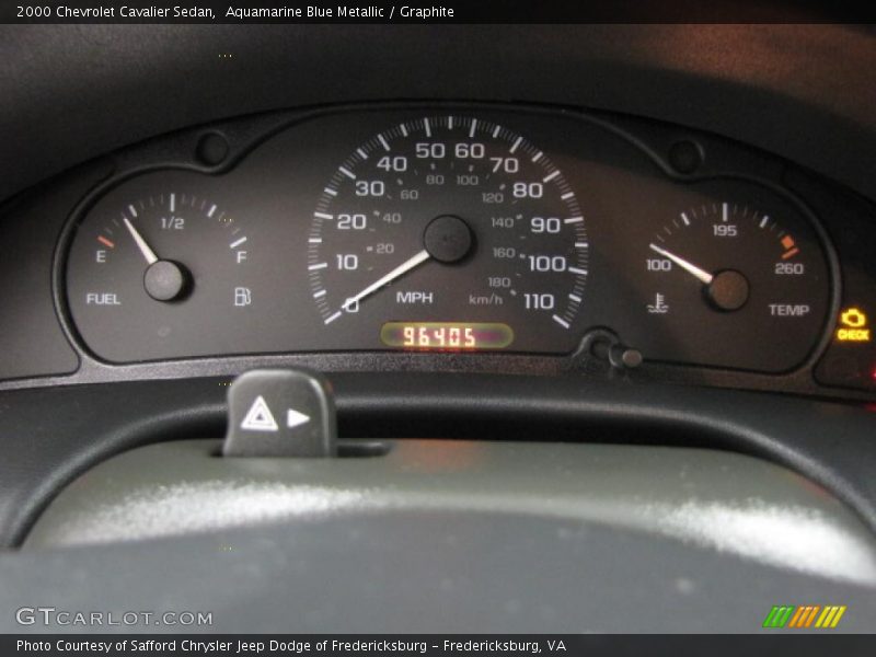 Aquamarine Blue Metallic / Graphite 2000 Chevrolet Cavalier Sedan