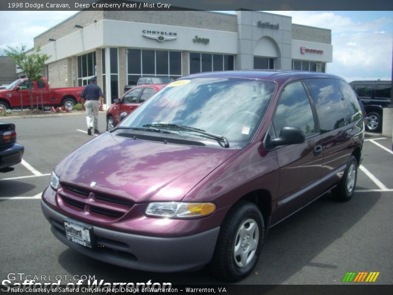 Deep Cranberry Pearl / Mist Gray 1998 Dodge Caravan