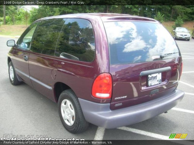 Deep Cranberry Pearl / Mist Gray 1998 Dodge Caravan