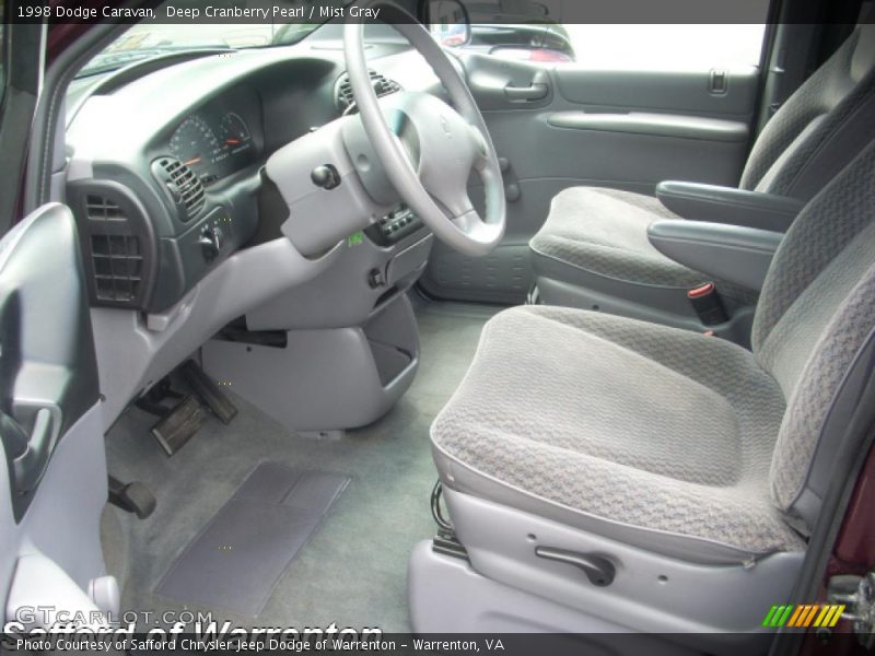 Deep Cranberry Pearl / Mist Gray 1998 Dodge Caravan