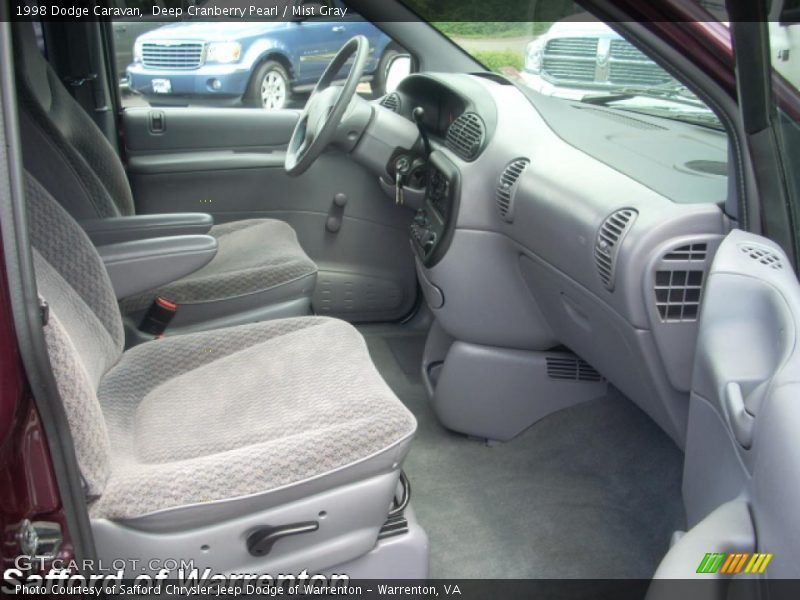 Deep Cranberry Pearl / Mist Gray 1998 Dodge Caravan