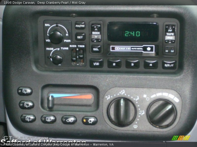 Deep Cranberry Pearl / Mist Gray 1998 Dodge Caravan
