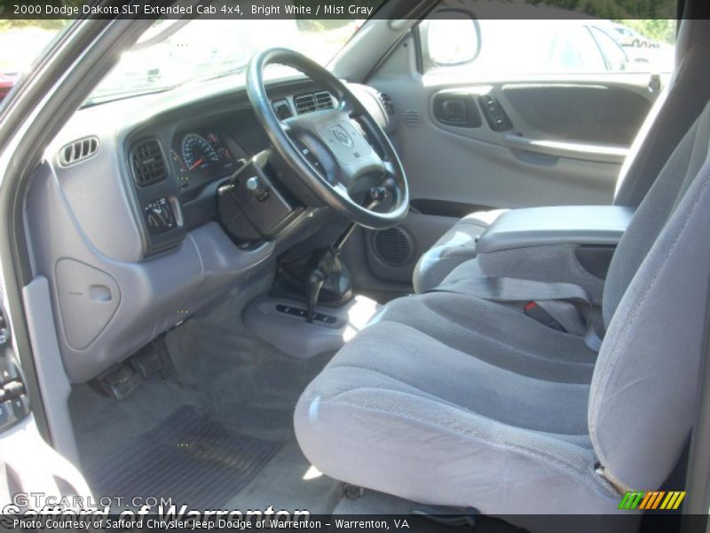 Bright White / Mist Gray 2000 Dodge Dakota SLT Extended Cab 4x4