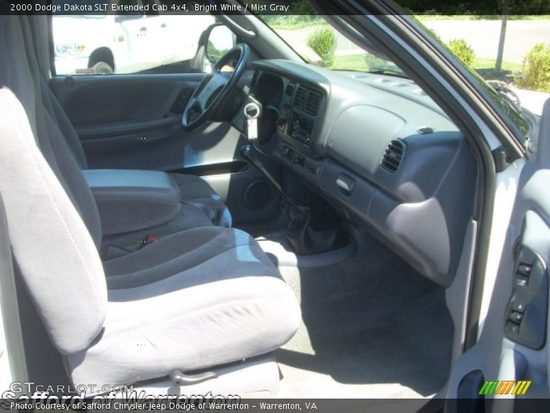 Bright White / Mist Gray 2000 Dodge Dakota SLT Extended Cab 4x4
