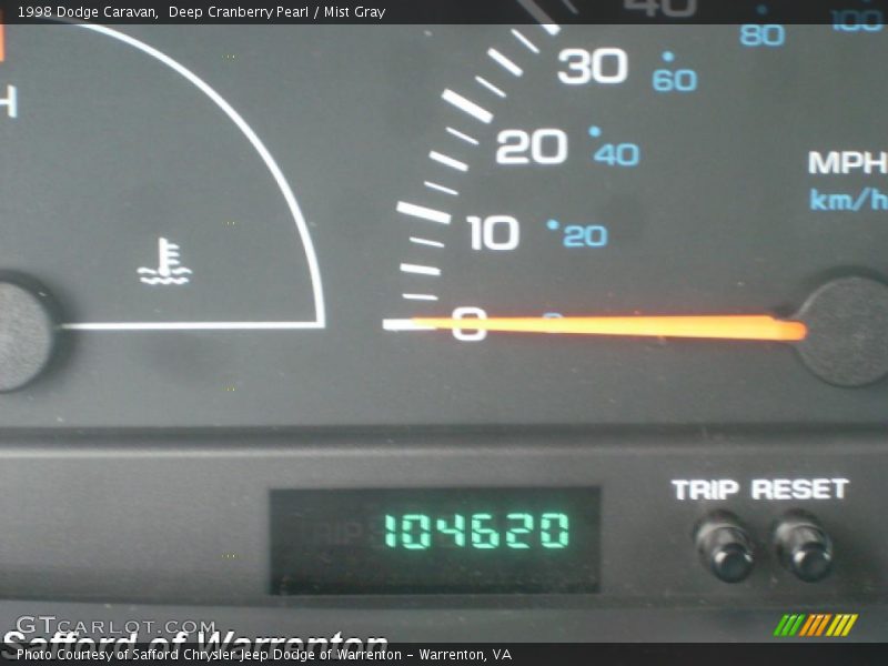 Deep Cranberry Pearl / Mist Gray 1998 Dodge Caravan