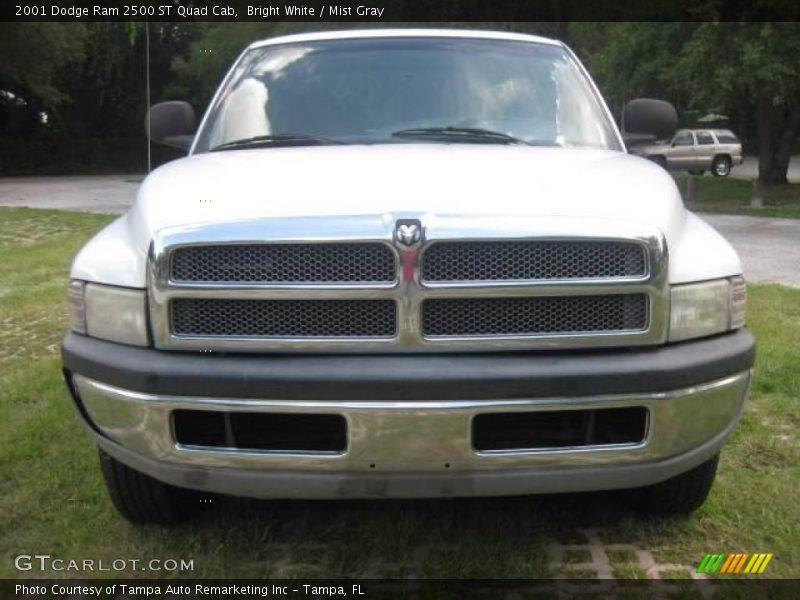 Bright White / Mist Gray 2001 Dodge Ram 2500 ST Quad Cab