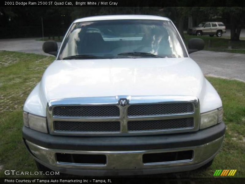 Bright White / Mist Gray 2001 Dodge Ram 2500 ST Quad Cab