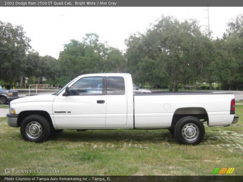 Bright White / Mist Gray 2001 Dodge Ram 2500 ST Quad Cab