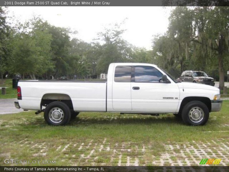 Bright White / Mist Gray 2001 Dodge Ram 2500 ST Quad Cab