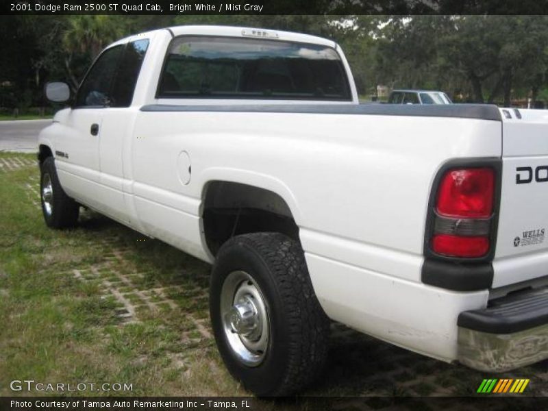 Bright White / Mist Gray 2001 Dodge Ram 2500 ST Quad Cab
