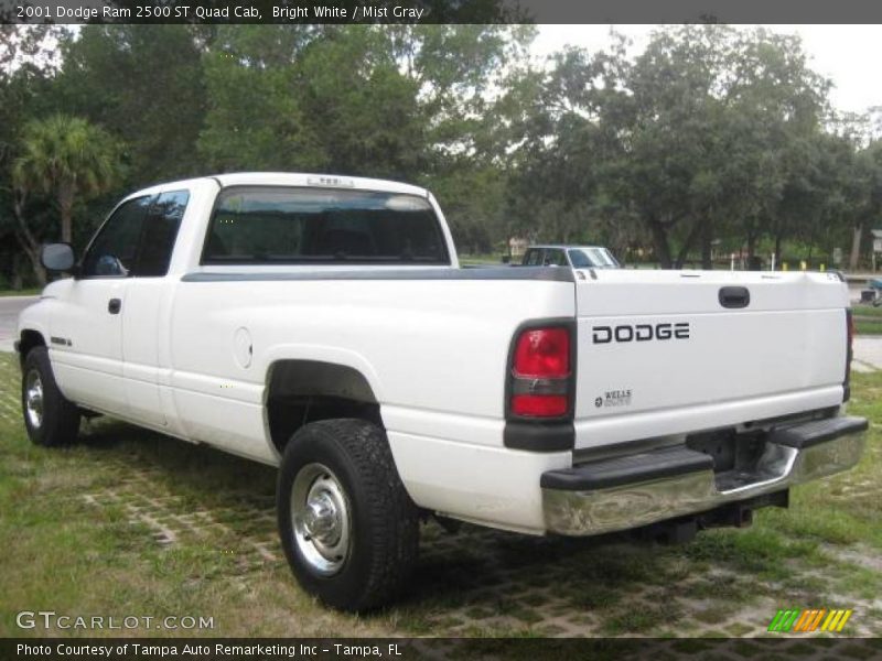 Bright White / Mist Gray 2001 Dodge Ram 2500 ST Quad Cab