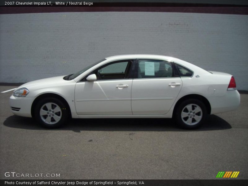 White / Neutral Beige 2007 Chevrolet Impala LT