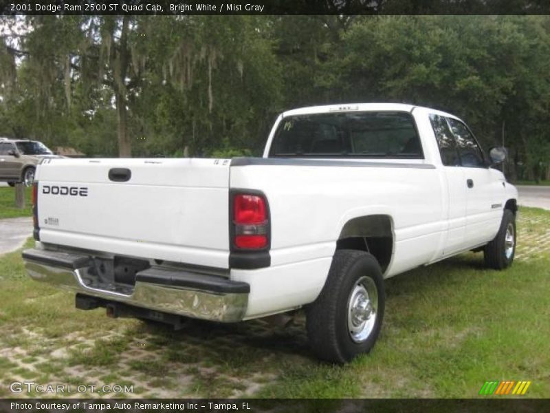 Bright White / Mist Gray 2001 Dodge Ram 2500 ST Quad Cab