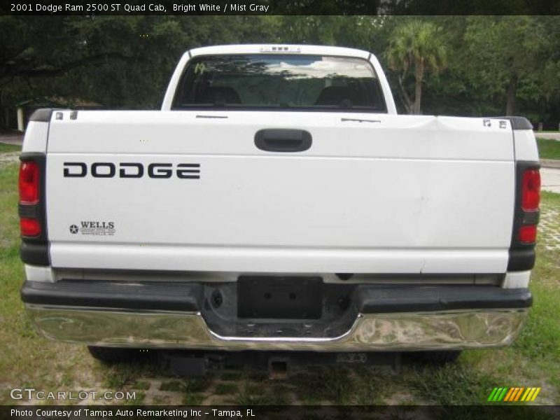 Bright White / Mist Gray 2001 Dodge Ram 2500 ST Quad Cab