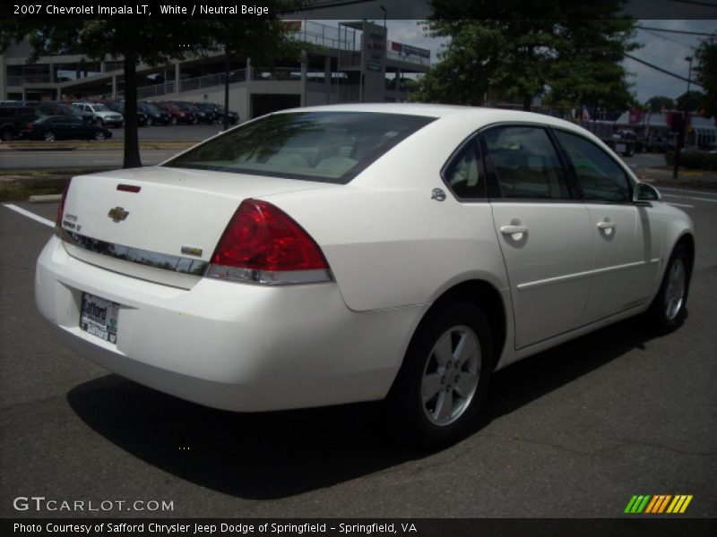 White / Neutral Beige 2007 Chevrolet Impala LT