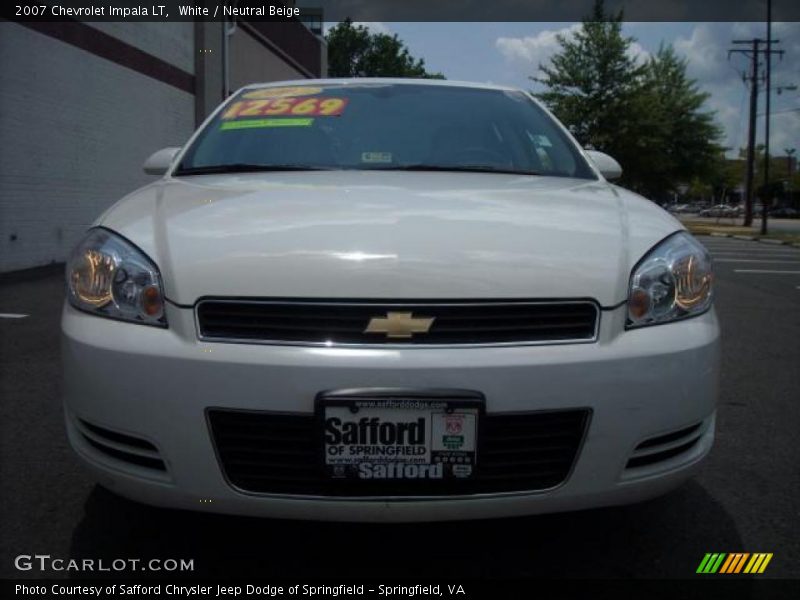 White / Neutral Beige 2007 Chevrolet Impala LT