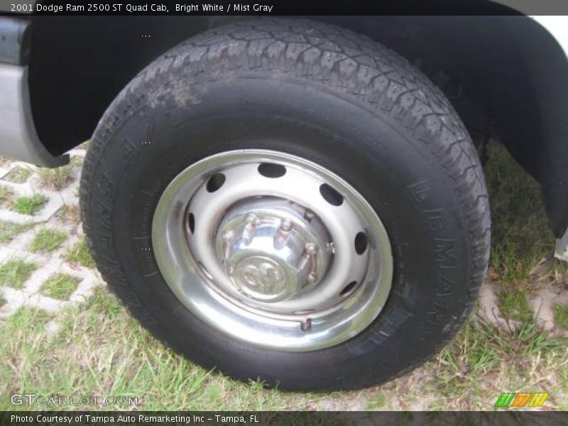 Bright White / Mist Gray 2001 Dodge Ram 2500 ST Quad Cab