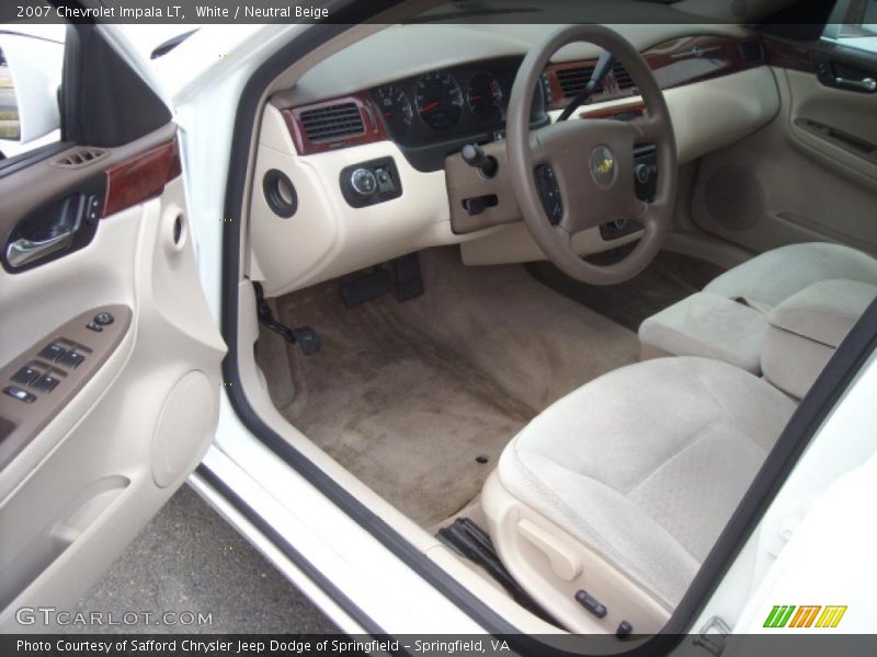 White / Neutral Beige 2007 Chevrolet Impala LT