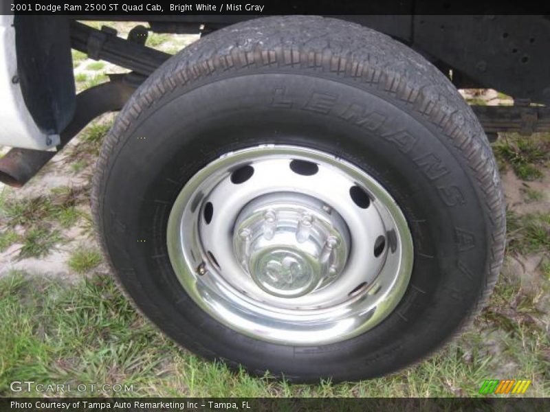 Bright White / Mist Gray 2001 Dodge Ram 2500 ST Quad Cab